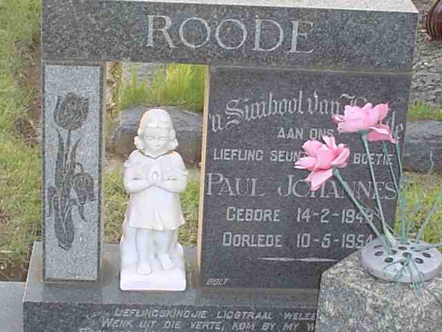 ROODE Paul Johannes 1949-1954