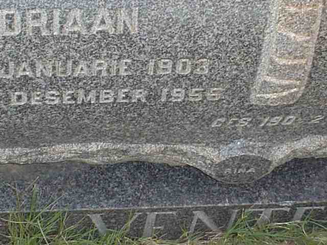 VENTER Christiaan Adriaan 1903-1955