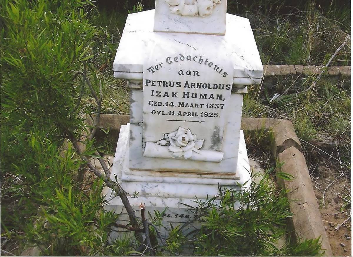 HUMAN Petrus Arnoldus Izak 1837-1925