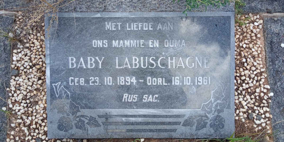 LABUSCHAGNE Baby 1894-1961