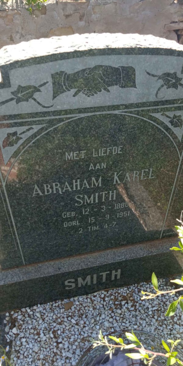 SMITH Abraham Karel 1880-1951