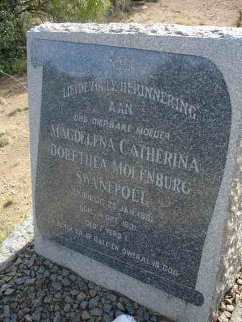 SWANEPOEL Magdalena Catherina Dorethea Molenburg nee BOELIE 1861-1931