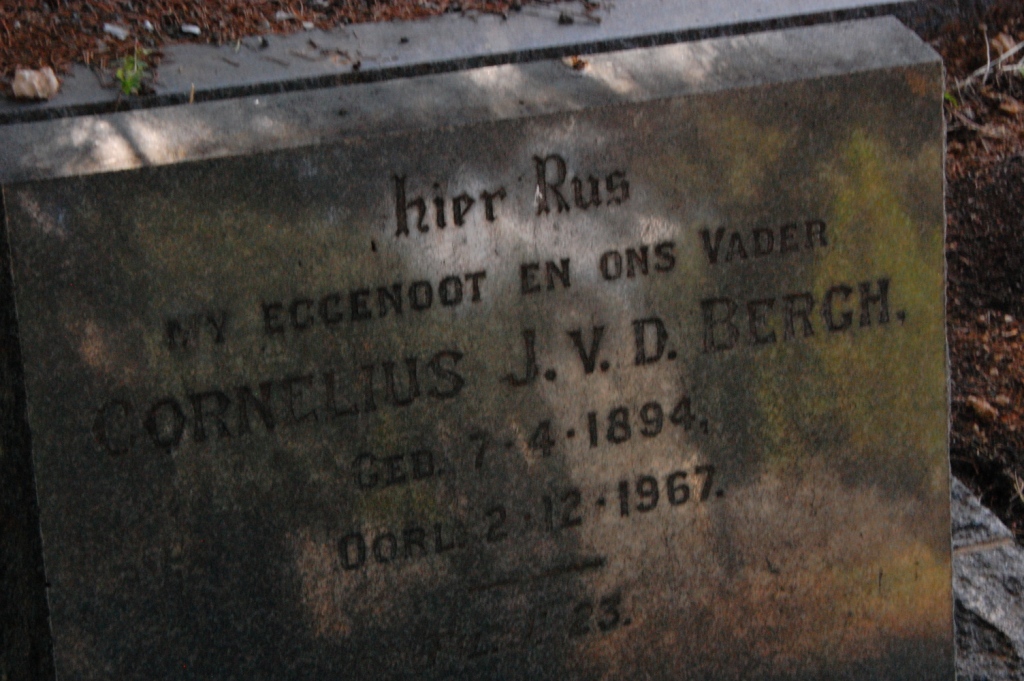 BERGH Cornelius J., v.d 1894-1967