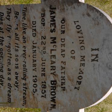 BROWN James McLeary 1857-1905