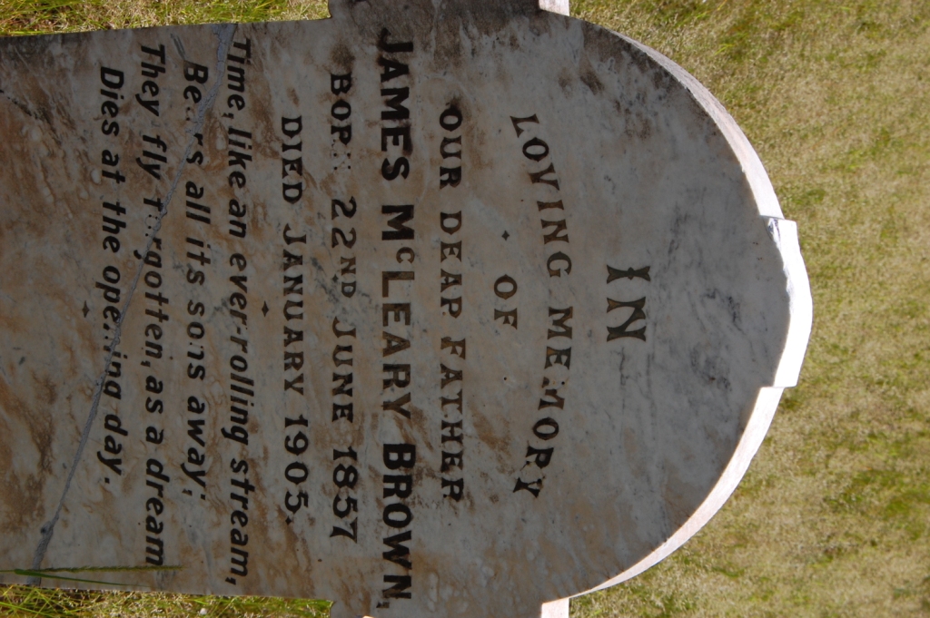 BROWN James McLeary 1857-1905