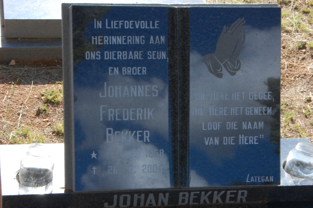 BEKKER Johannes Frederik 1958-2000