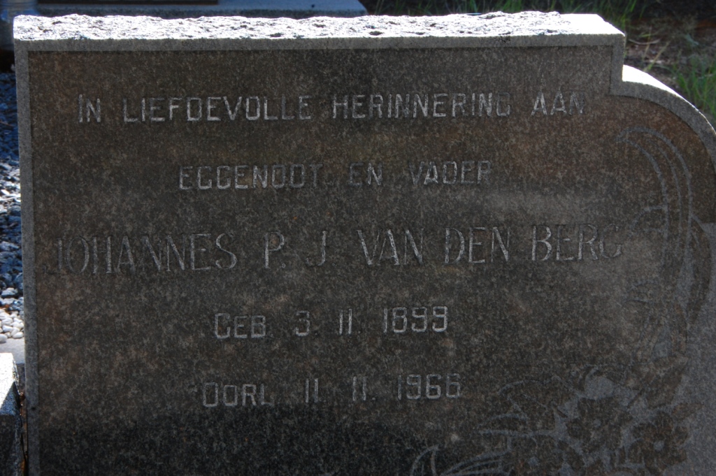 BERG Johannes P.J., van den 1899-1966