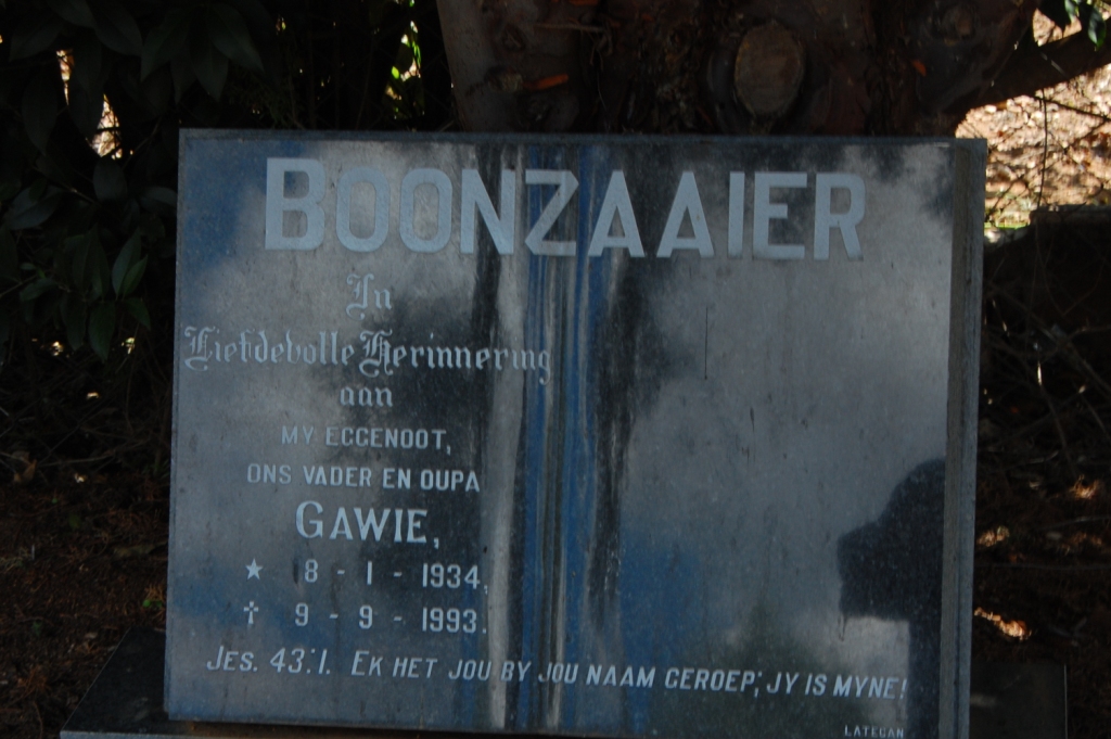 BOONZAAIER Gawie 1934-1993
