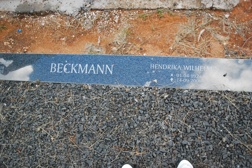 BECKMANN Hendrika Wilhelmina 1924-2000
