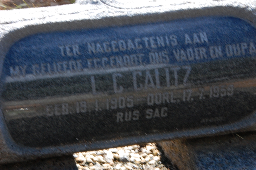 CALITZ I.C. 1905-1959