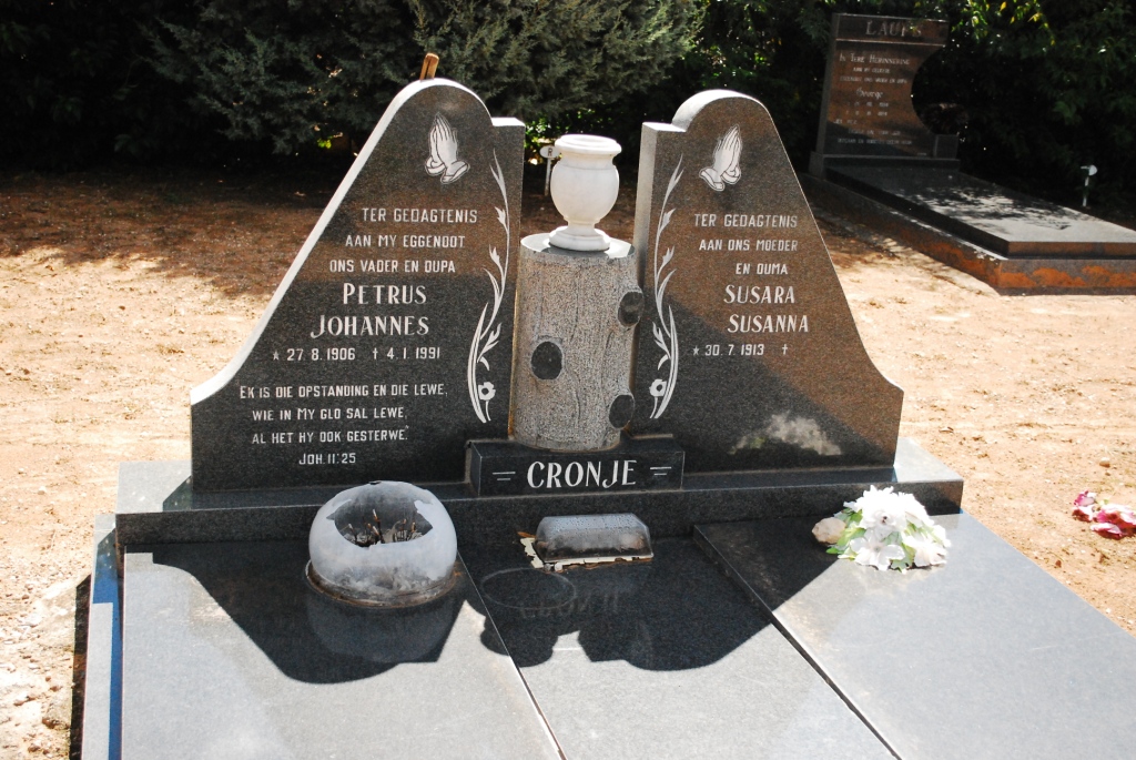 CRONJE Petrus Johannes 1906-1991 &amp; Susara Susanna 1913-