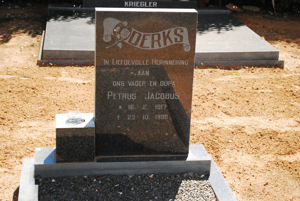 DERKS Petrus Jacobus 1917-1990
