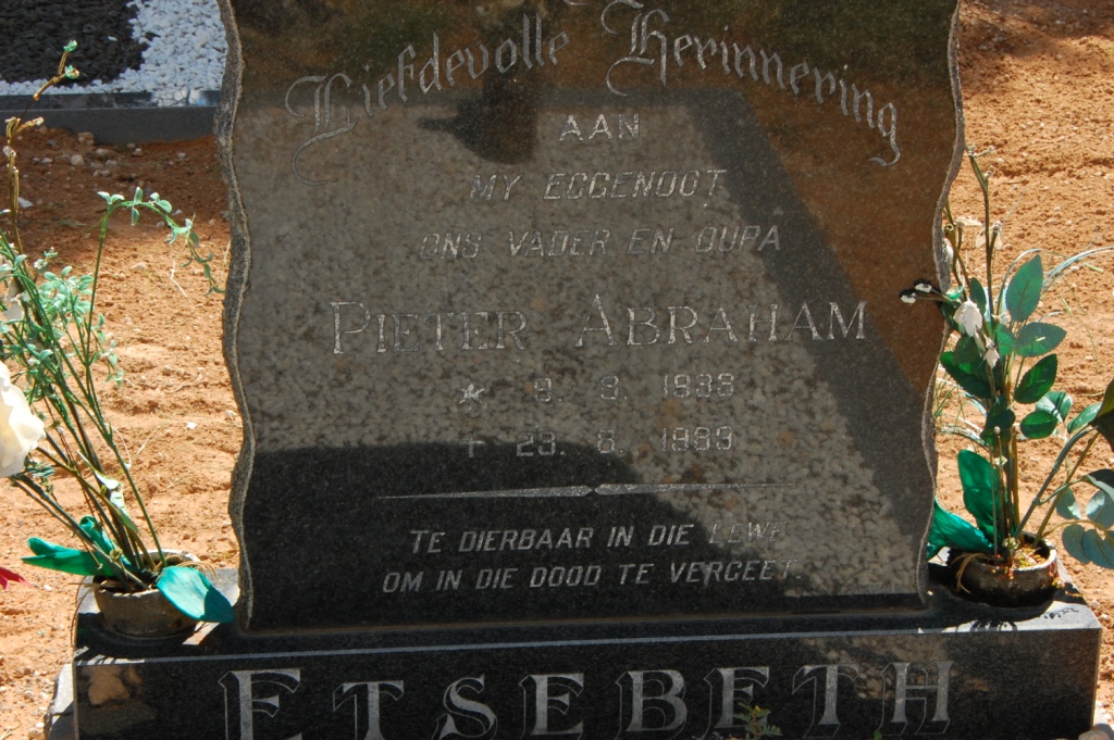 ETSEBETH Pieter Abraham 1938-1989