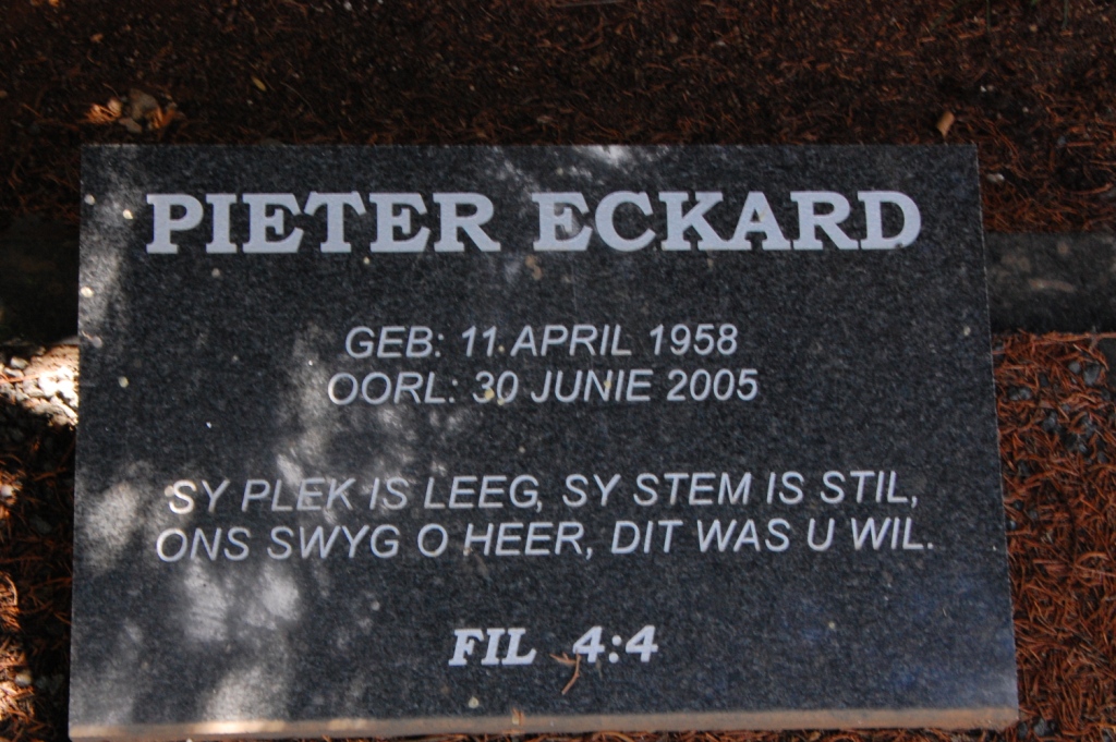 ECKARD Pieter 1958-2005