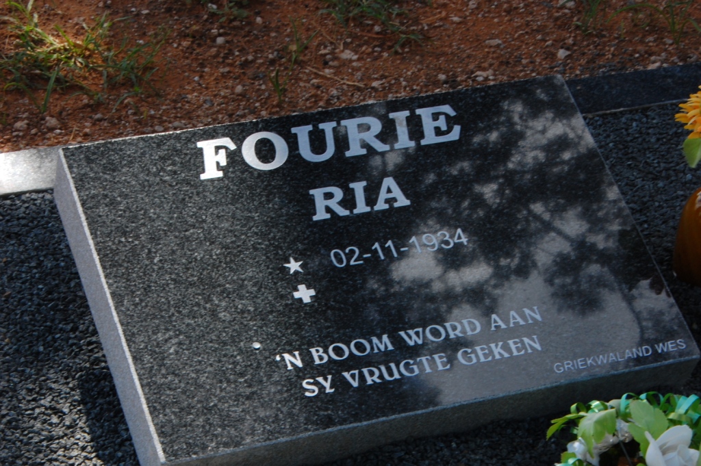 FOURIE Ria 1934-