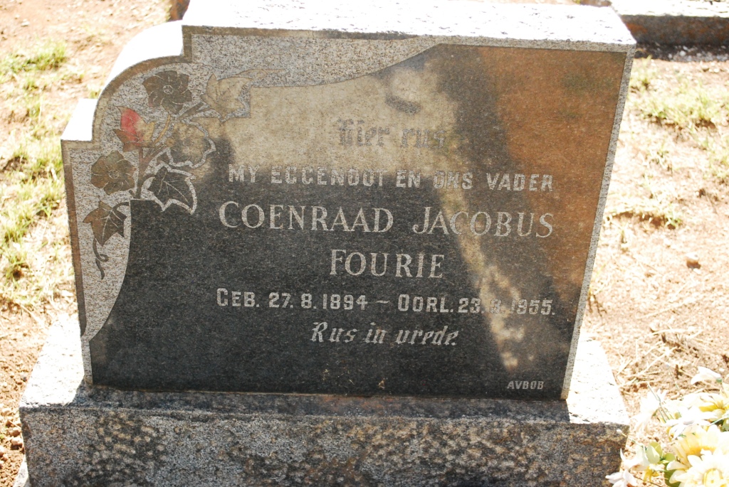 FOURIE Coenraad Jacobus 1894-1955