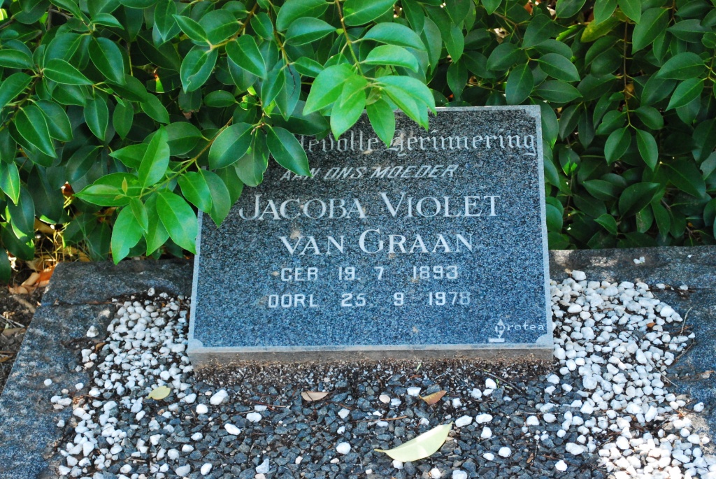 GRAAN Jacoba Violet, van 1893-1978
