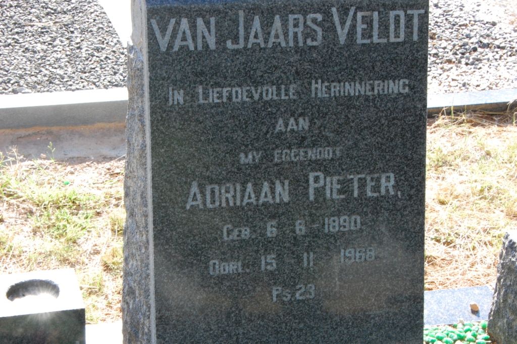JAARSVELDT Adriaan Pieter, van 1890-1968