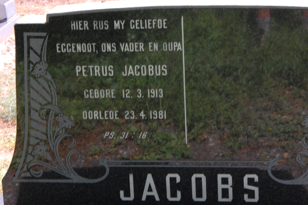 JACOBS Petrus Jacobus 1913-1981
