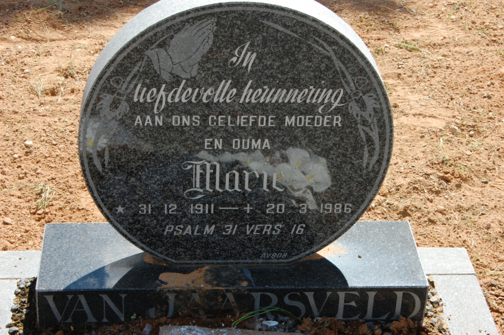 JAARSVELD Marie, van 1911-1986
