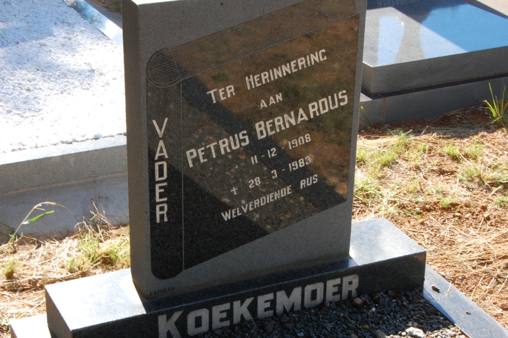 KOEKEMOER Petrus Bernardus 1906-1983
