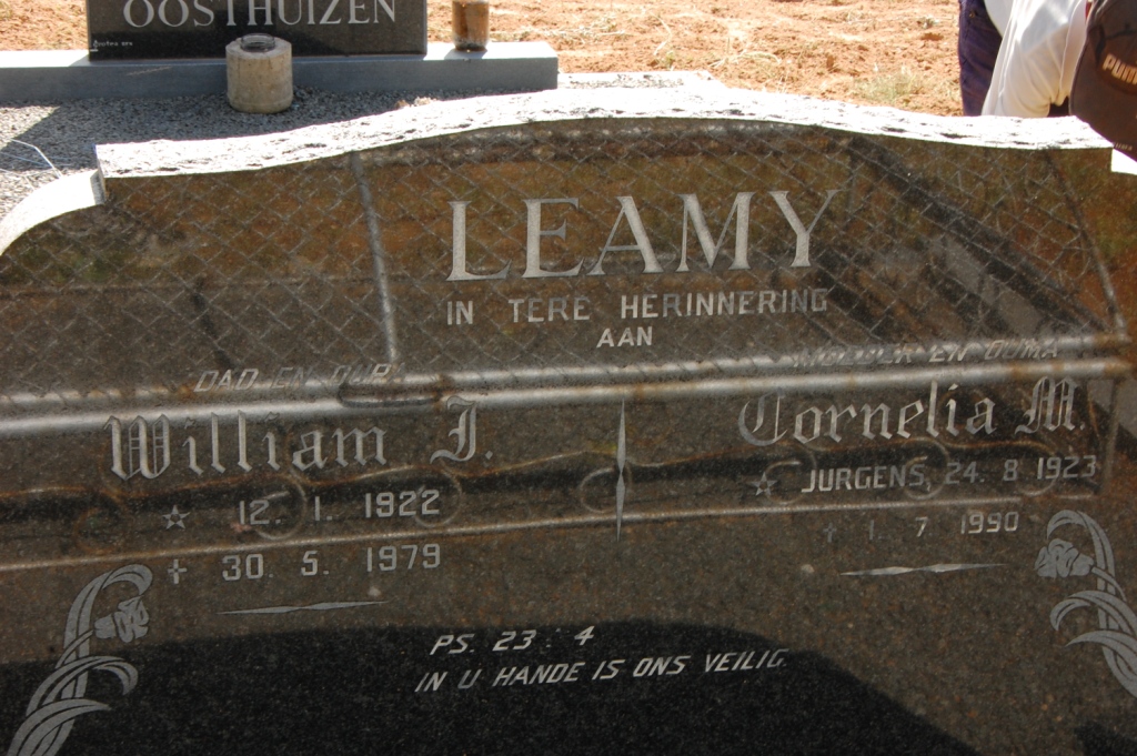 LEAMY William J. 1922-1979 &amp; Cornelia M. JURGENS 1923-1990