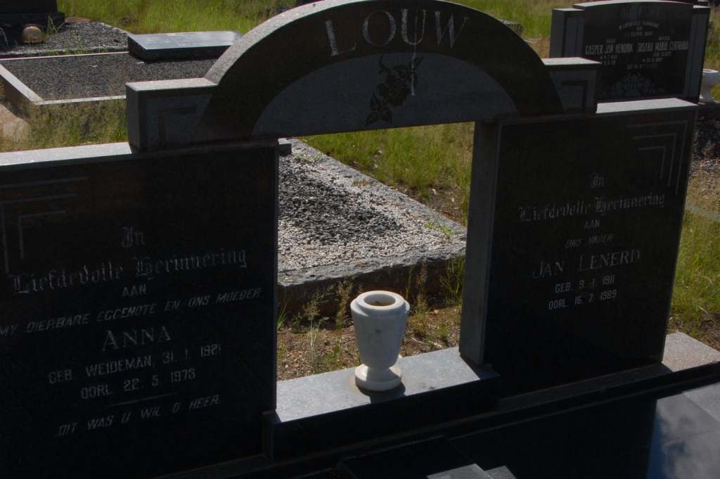 LOUW Jan Lenerd 1911-1989 &amp; Anna WEIDEMAN 1921-1973
