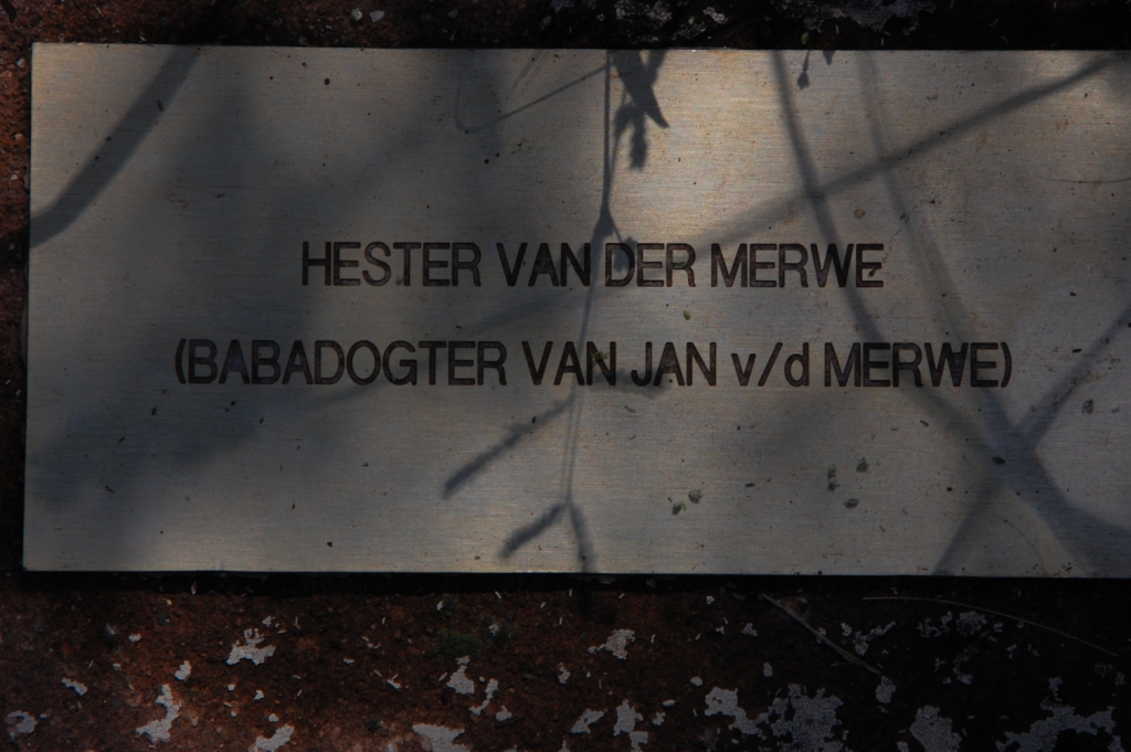 MERWE Hester, van der
