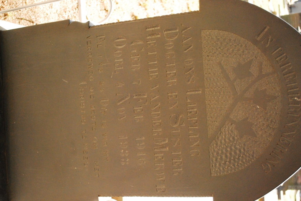 MERWE Hettie, van der 1916-1933