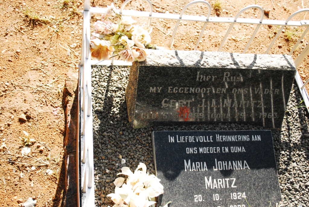 MARITZ Gert J.L. 1899-1963 &amp; Maria Johanna 1924-2002