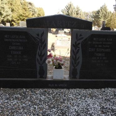 MARITZ Gert Stephanus Thomas 1913-1960 &amp; Christina Frikkie 1917-2001