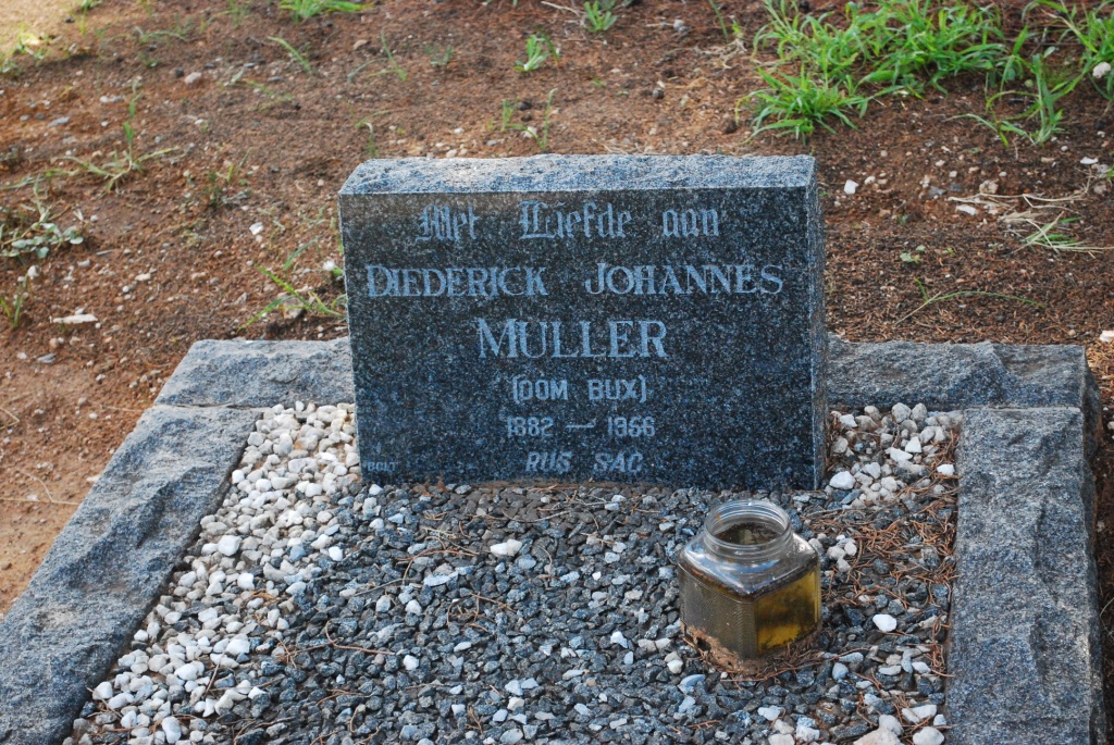 MULLER Diederick Johannes 1882-1966