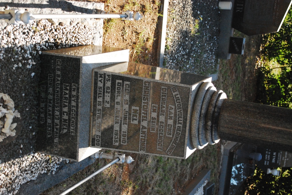 NEL Christoffel Antonie 1910-1935 &amp; Maria C. BADENHORST 1911-1939
