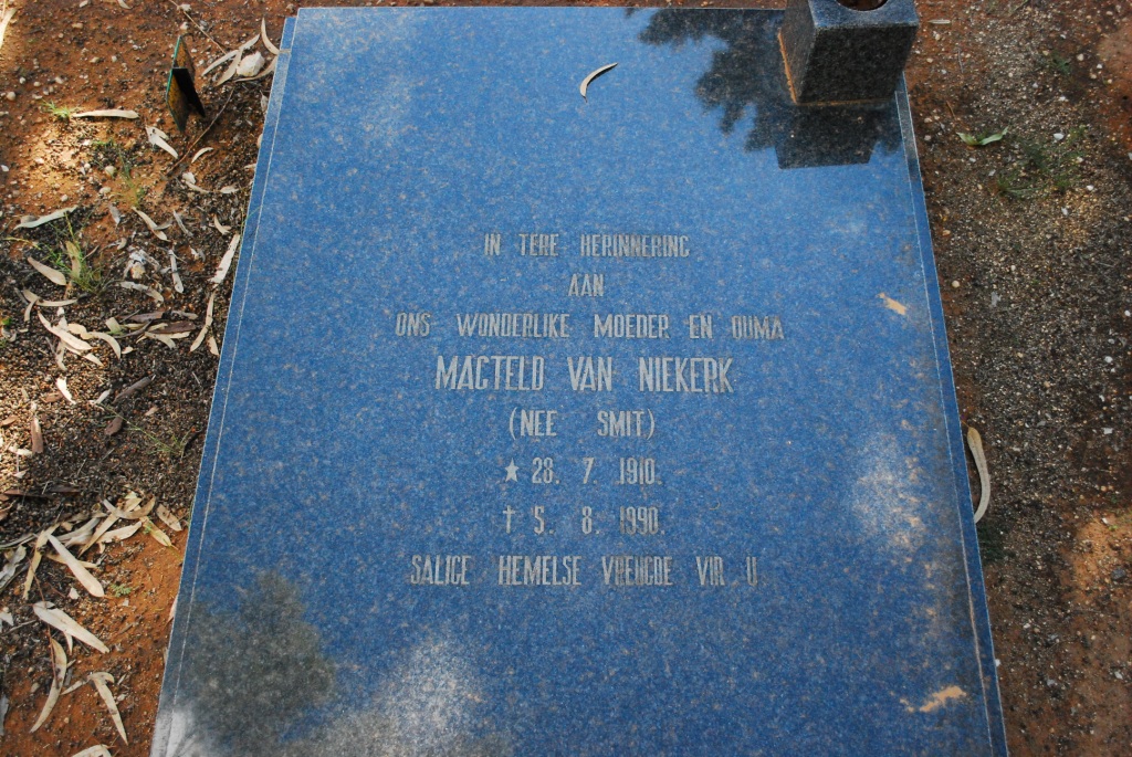NIEKERK Magteld, van nee SMIT 1910-1990