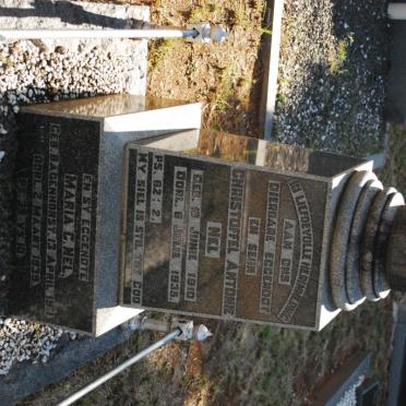 NEL Christoffel Antonie 1910-1935 &amp; Maria C. BADENHORST 1911-1939