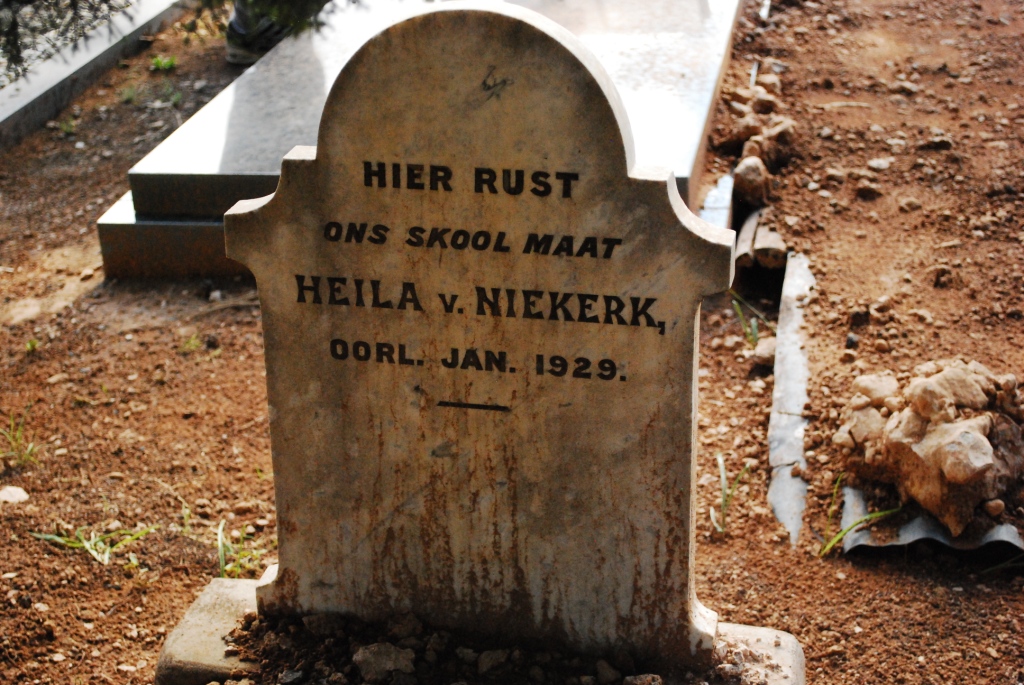 NIEKERK Heila, van -1929