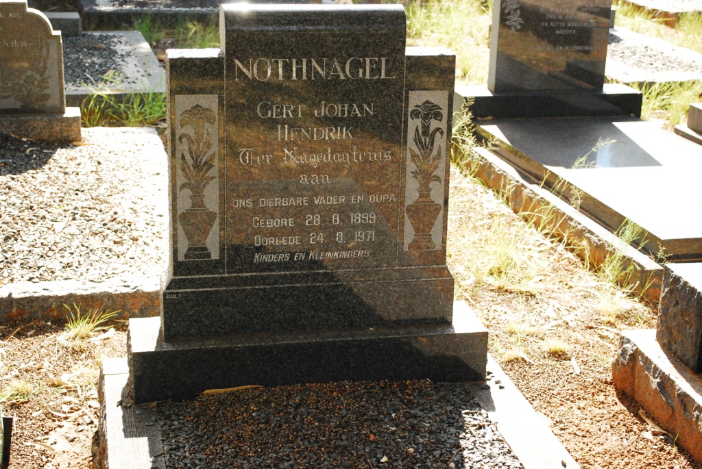 NOTHNAGEL Gert Johan Hendrik 1899-1971