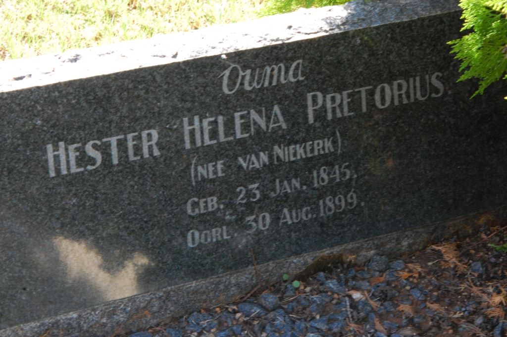 PRETORIUS Hester Helena nee VAN NIEKERK 1845-1899