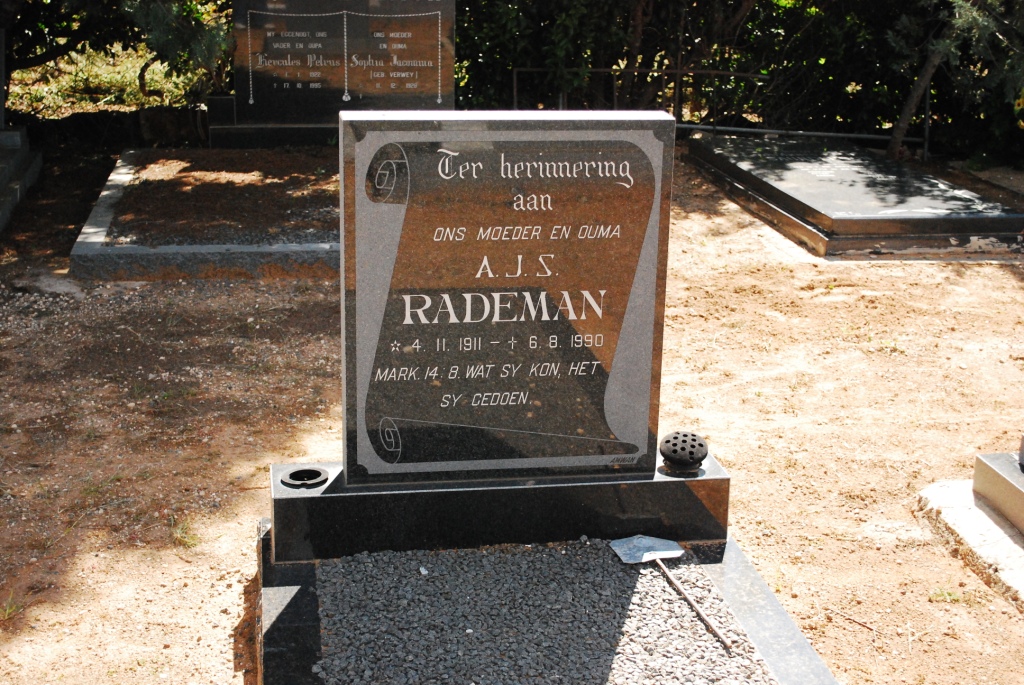 RADEMAN A.J.S. 1911-1990
