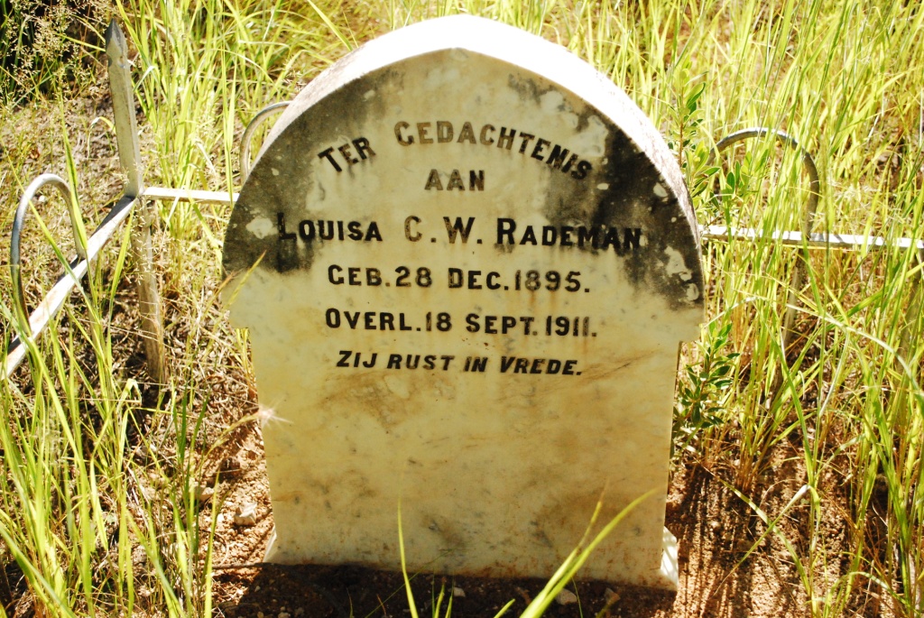 RADEMAN Louisa C.W. 1895-1911