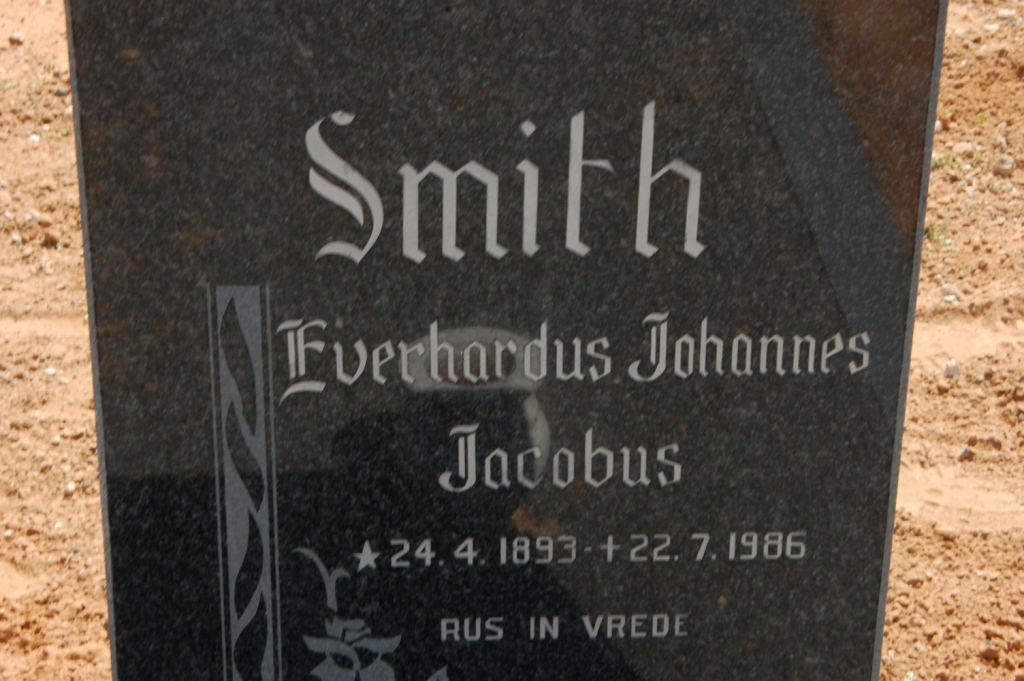 SMITH Everhardus Johannes Jacobus 1893-1986