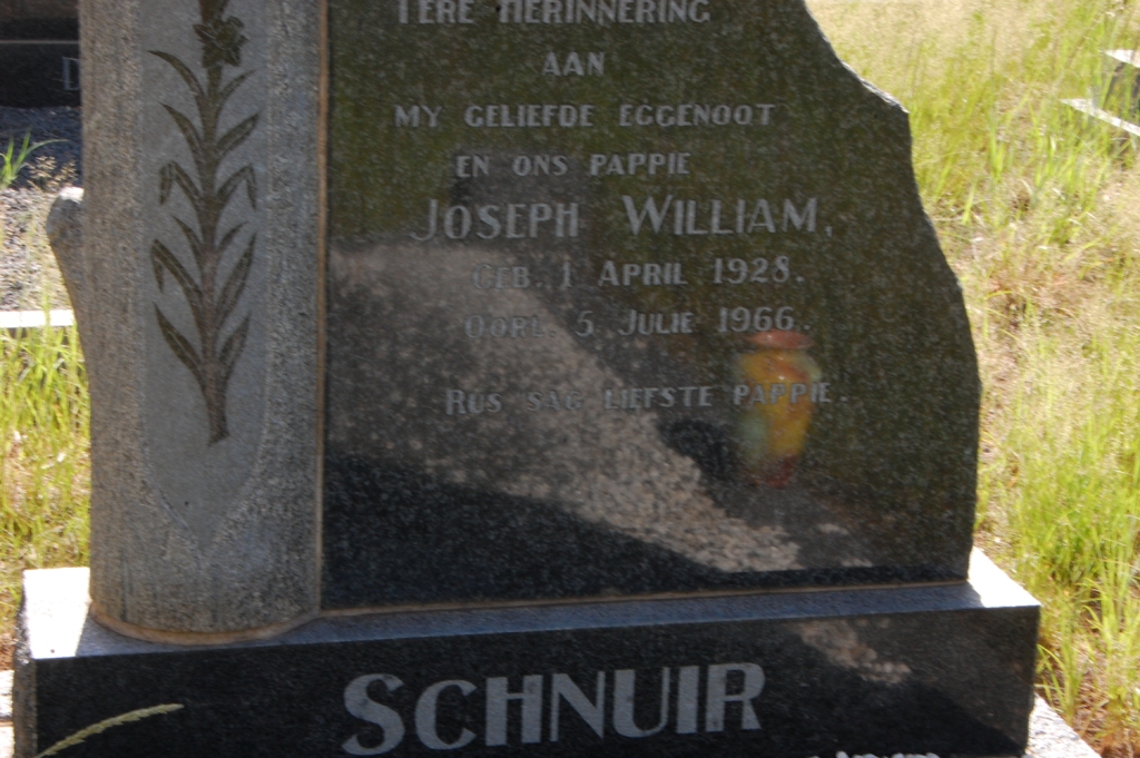 SCHNUIR Joseph William 1928-1966