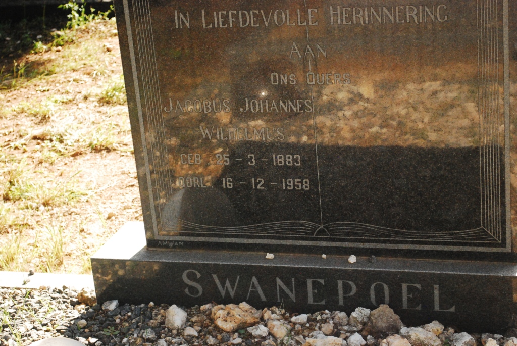 SWANEPOEL Jacobus Johannes Wilhelmus 1883-1958