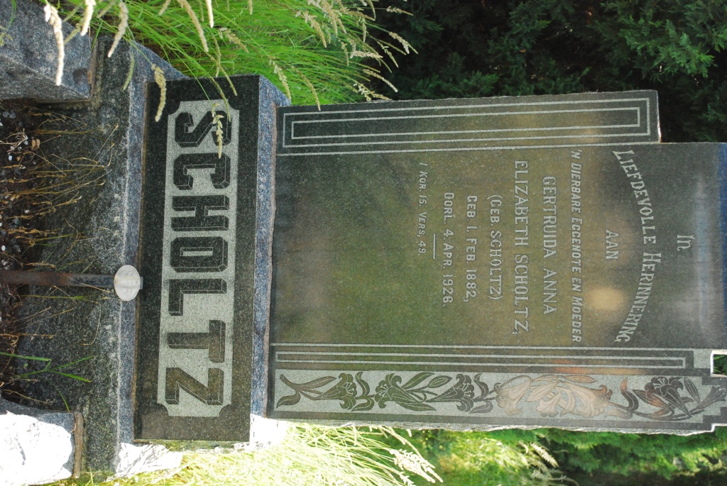 SCHOLTZ Gertruida Anna Elizabeth nee SCHOLTZ 1882-1926