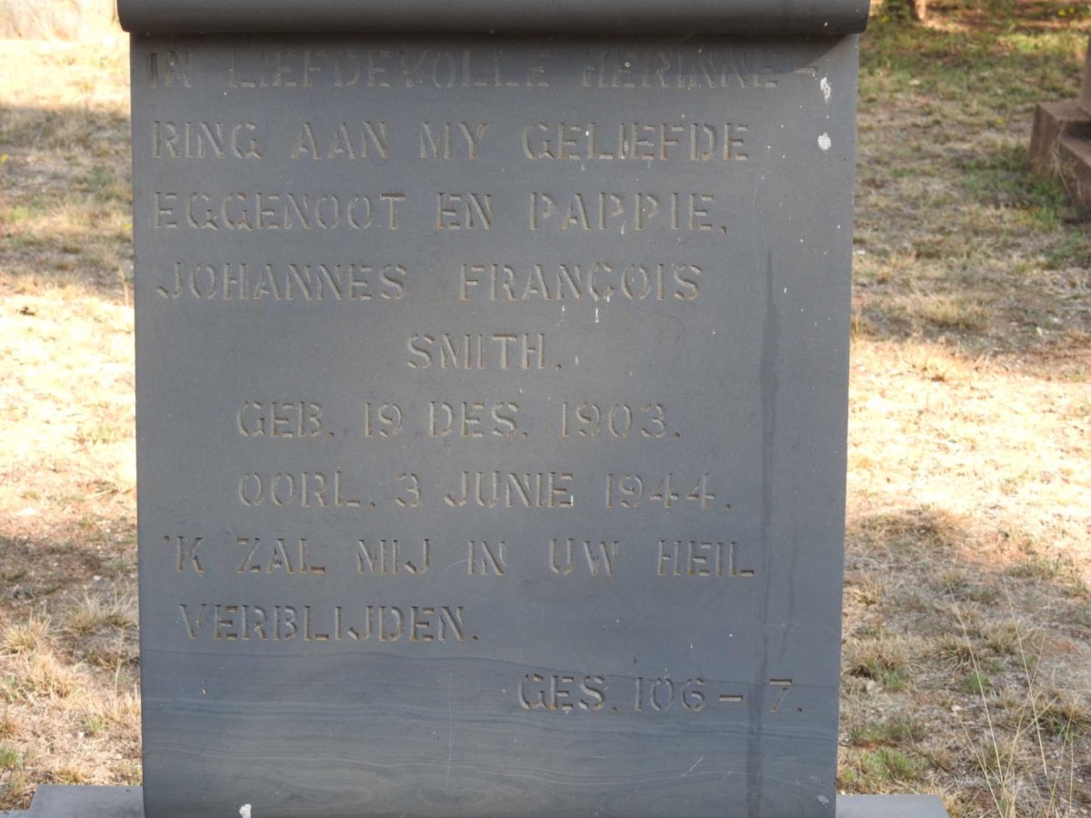 SMITH Johannes Francois 1903-1944