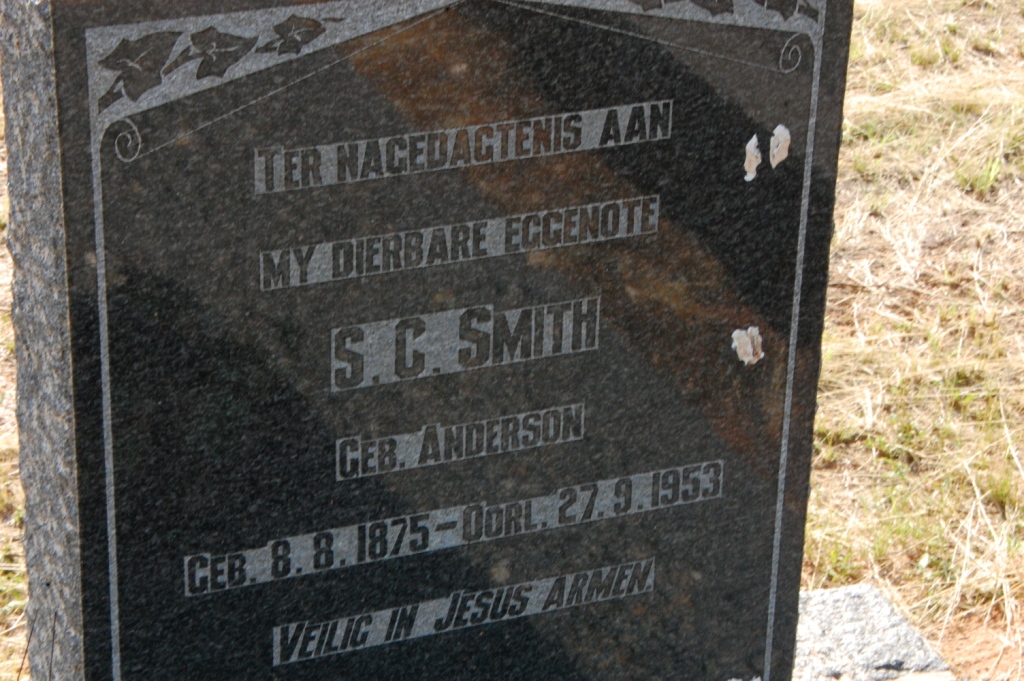 SMITH S.C. nee ANDERSON 1875-1953