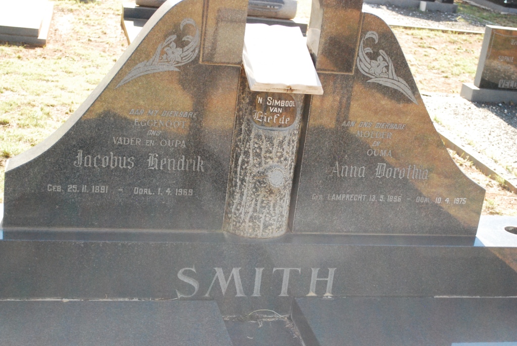 SMITH Jacobus Hendrik 1891-1969 &amp; Anna Dorothia LAMPRECHT 1896-1975