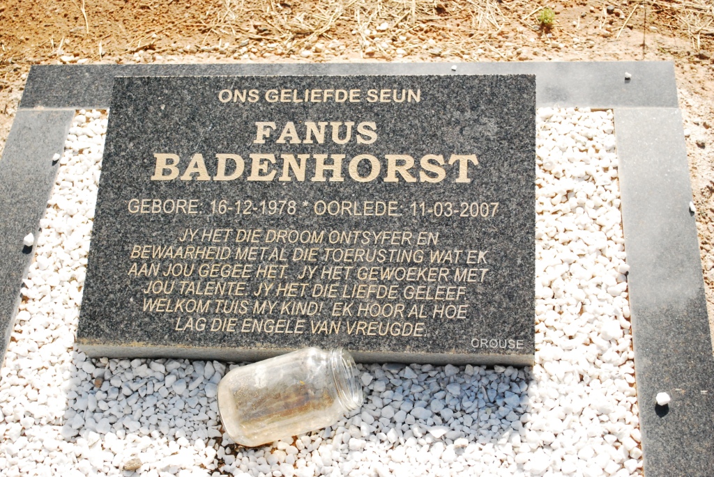 BADENHORST Fanus 1978-2007