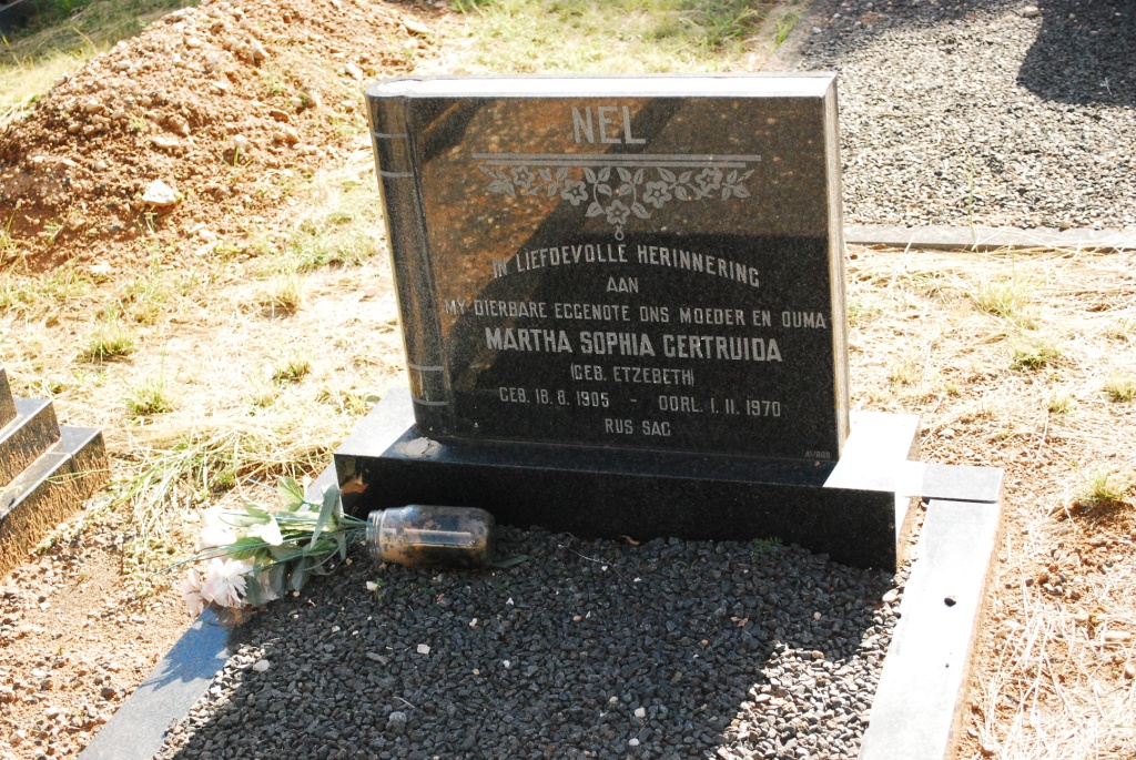NEL Martha Sophia Gertruida nee ETSEBETH 1905-1970