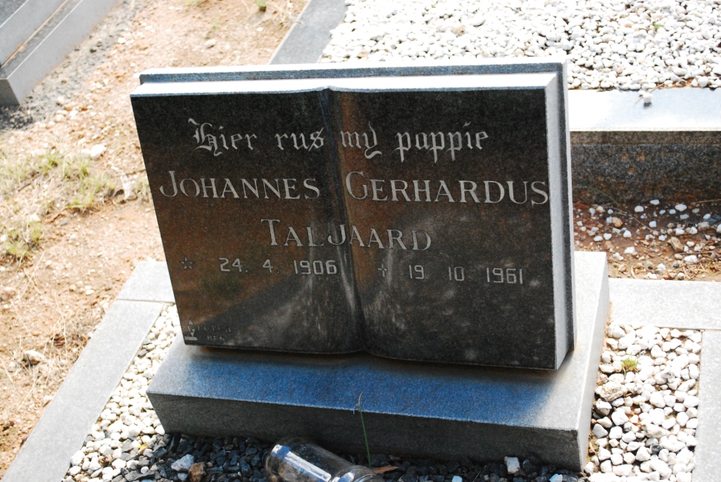 TALJAARD Johannes Gerhardus 1906-1961